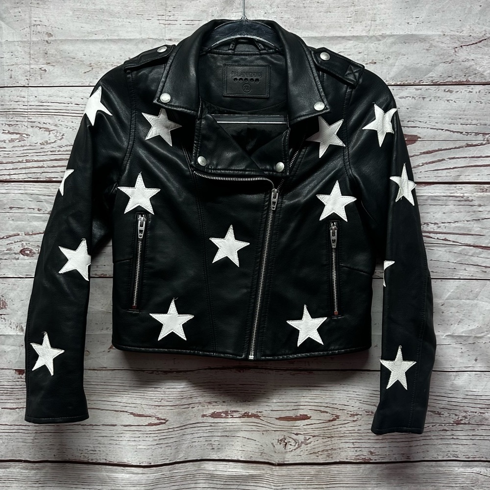 Blank NYC Star Motorcycle Jacket Size XL